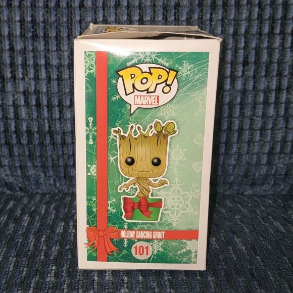 Funko Pop! Marvel Guardians of the Galaxy Holiday Dancing Groot Bobble-Head #101 - Picture 5 of 7